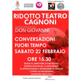 Locandina Conversazioni Fuori Tempo 22 febbraio 2020 ore 15.30: Don Giovanni